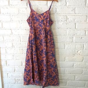 Universal Thread Floral Midi Cotton Sundress with Pockets